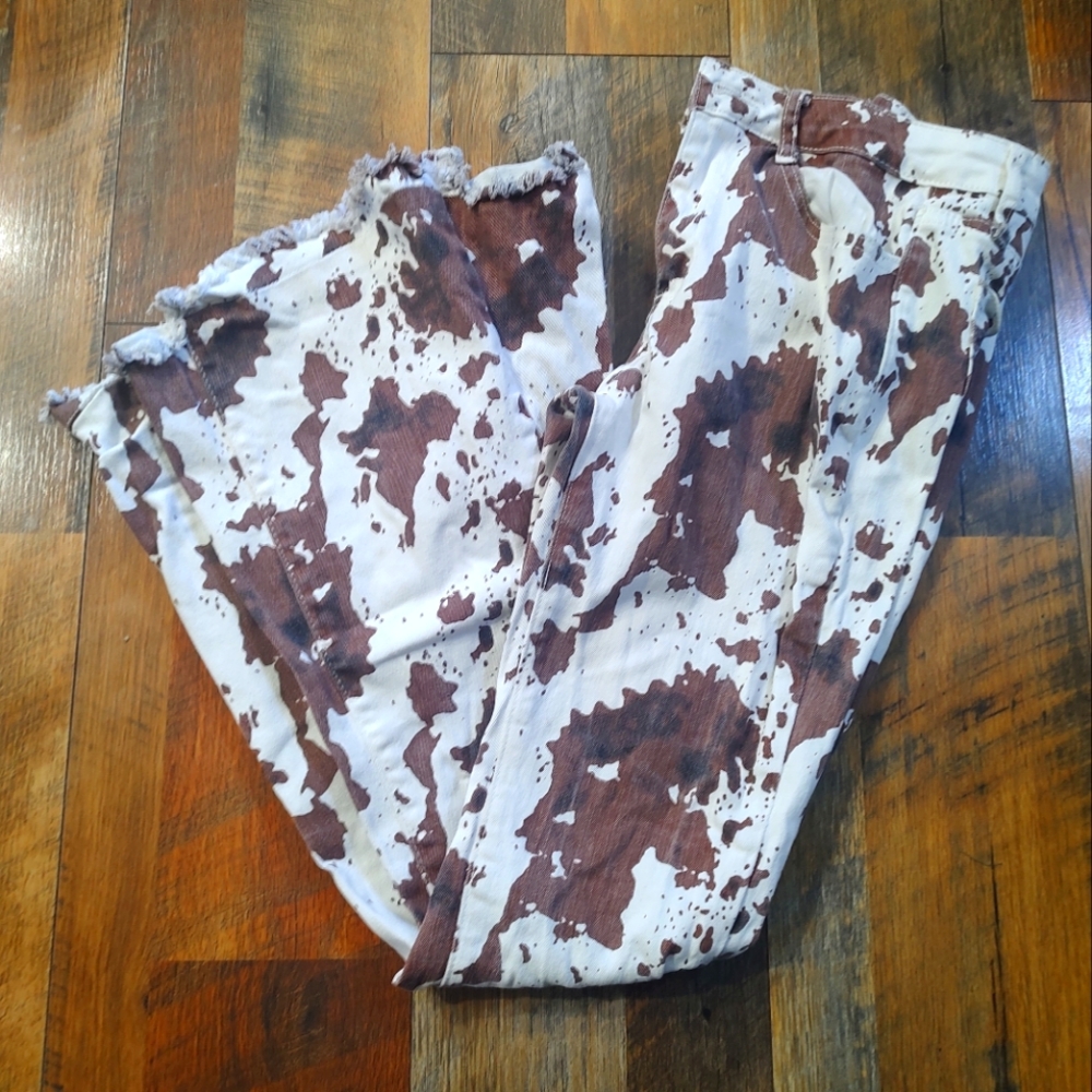 Flare Cow print Jeans